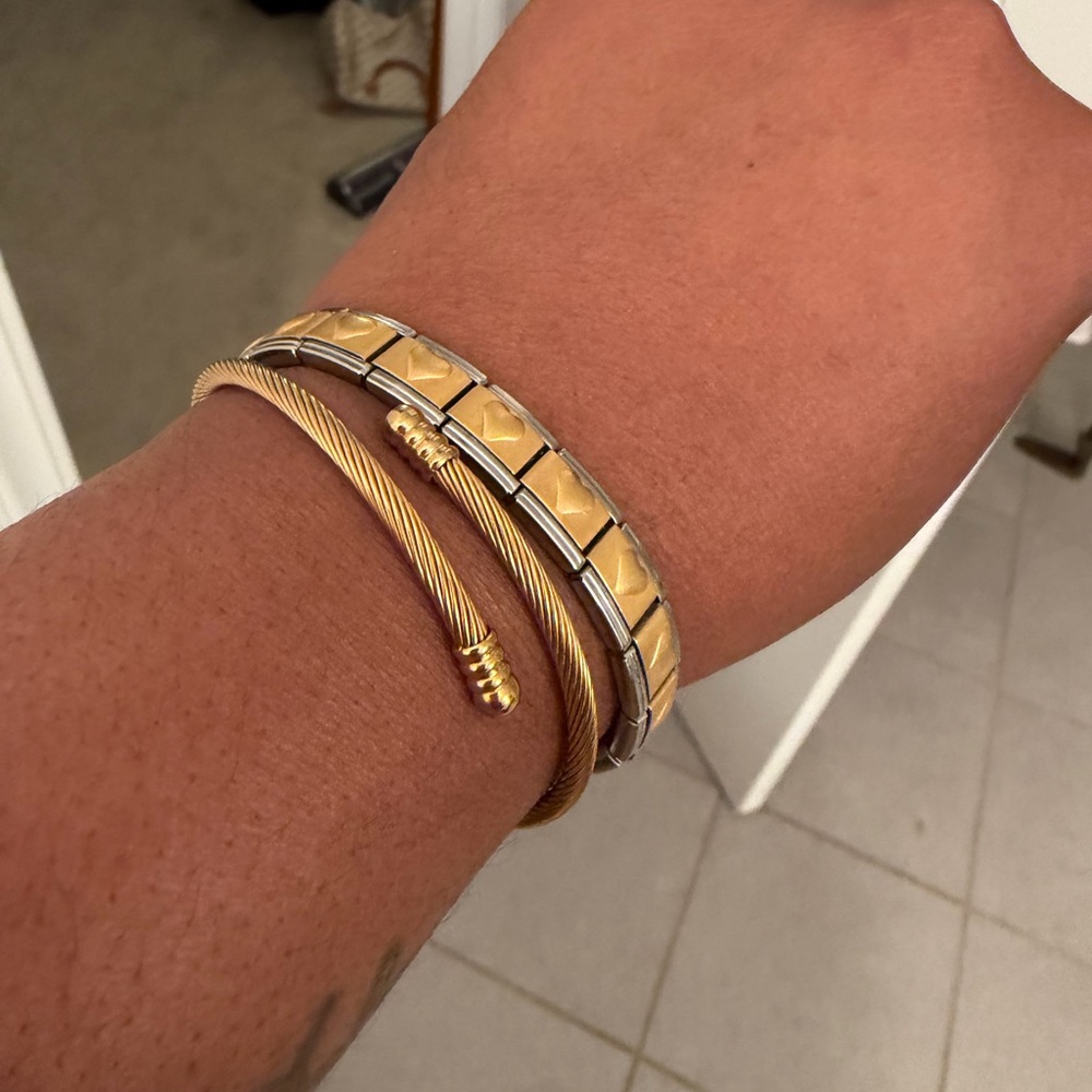 Elegant Gold and Silver Bracelet Set